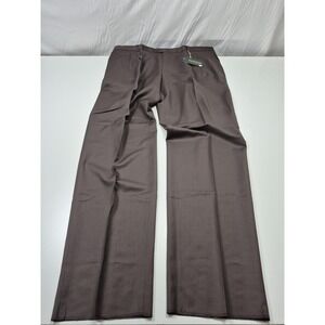 Zanieri Dress Pants Men's 46x37 Brown Wool Unhemmed Super 100s Italy NWT